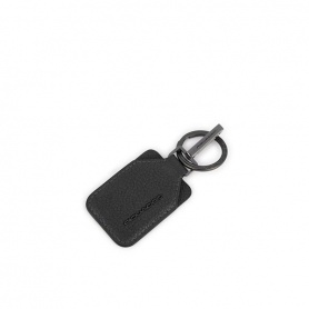 Piquadro Paavo key ring in black leather - PC6110S122/N