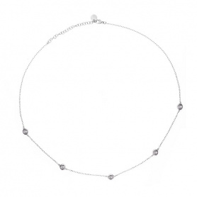 Rue Des Mille setting necklace in silver - GRZ014M1AU