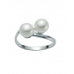 Miluna Ring mit doppelter weißer Perle 7mm - PLI947