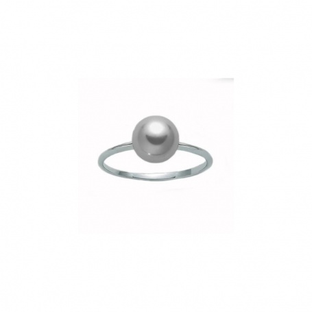 Miluna Ring mit grauer Perle 8mm - PLI1616