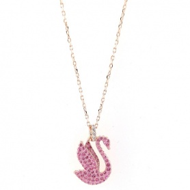 Iconic Swan necklace Swarovski pink swan - 5647552