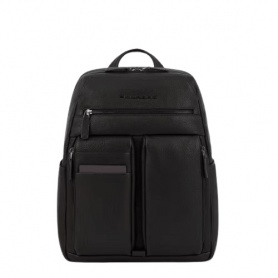 Piquadro Black leather backpack Paavo line - CA6028S122/N