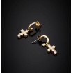 Chiara Ferragni Bold Cross Ohrringe mit goldenem Kreuzkreis J19AWC12