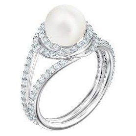 Originally Swarovski ring with pearl and crystals - 5482718