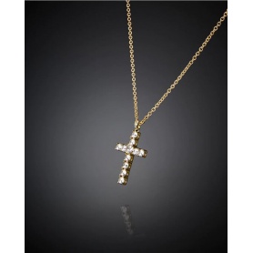 Chiara Ferragni Bold Cross golden necklace J19AWC11