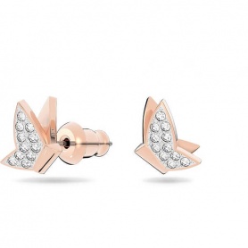 Swarovski Lilia rosé earrings with butterflies and pavé 5636427