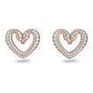 One Swarovski rose heart earrings 5628659