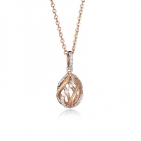Tsars Collection 9Nine spiral egg pendant necklace