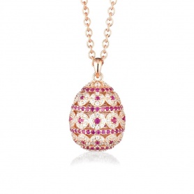 Pink Tsars collection Alexandra egg necklace AL P01 RR