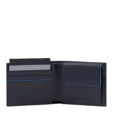Piquadro B2 Revamp wallet in blue leather - PU4188B2VR/BLU