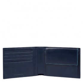 Piquadro B2 Revamp wallet in blue leather - PU257B2VR/BLU
