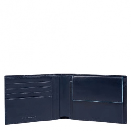 Piquadro B2 Revamp Geldbörse aus blauem Leder - PU257B2VR/BLU