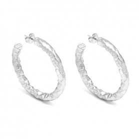 Giovanni Raspini Stone silver hoop earrings GR11676