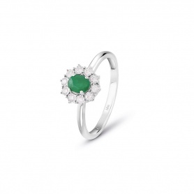 Bliss Charleston Ring with Emerald and Diamonds - 20095703