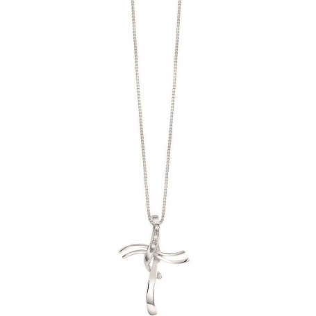 Le Croci Bliss Cross Halskette mit Diamanten - 20092712