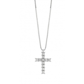 Bliss Rugiada Cross Necklace with Diamonds - 20085130