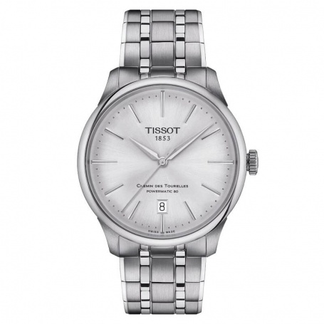 Tissot Chemin de Tourelles 39mm silver watch - T1398071103100