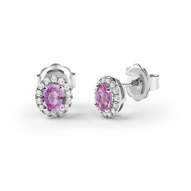 Salvini Dora earrings with pink sapphire and diamonds - 20100618