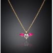 Chiara Ferragni Cupid necklace with pink heart and wings J19AVH05