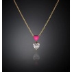 Chiara Ferragni Neon Little Heart Pendant Necklace Pink Heart J19AWD01