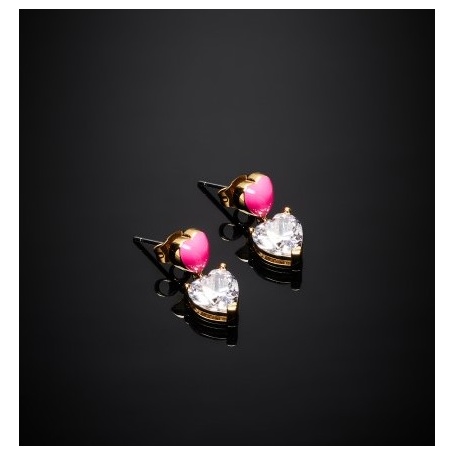 Chiara Ferragni Heart Pink Neon Heart Earrings J19AWD03