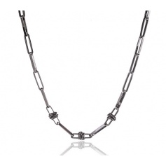 Giacomo Burroni Indomitus necklace with rectangular chain BC0303
