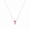 Mimi OgniBene Halskette aus Silber mit rosa Emaille und Perle P23VOKFC3-42