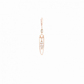 Maman et Sophie rose and mother-of-pearl pendant earring ORDEC10P