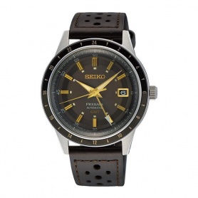 Seiko Presage 60\'s Style GMT Black Watch - SSK013J1