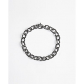 Nove25 Puntinate unisex bracelet with oval links N25BRA00354