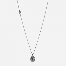 Halskette mit ovalem Maria und Luisa-Anhänger aus Silber CA0134/S