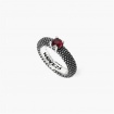 Nove25 Dotted ring with red corundum N25ANE00405