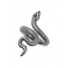 Anello Nove25 Snake serpente con gemma blu N25ANE00432