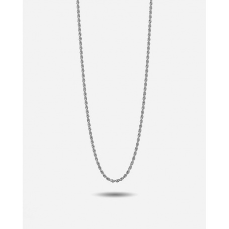 Nove25 silver rope necklace 60cm N25COL00024