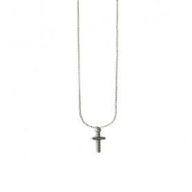 Nove25 kleine Halskette mit gepunktetem Kreuzanhänger N25COL00285