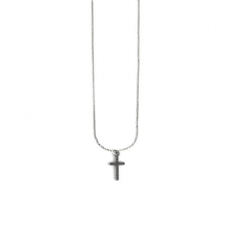 Nove25 kleine Halskette mit gepunktetem Kreuzanhänger N25COL00285
