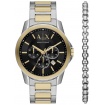 Armani Exchange Banks two-tone watch and bracelet - AX5651