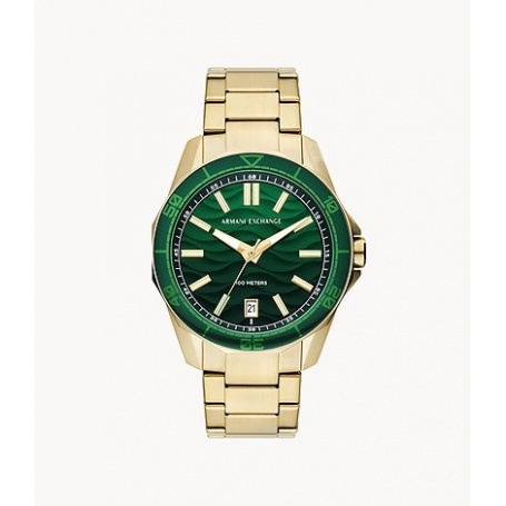 Armani Exchange gold and green men's watch - AX1951