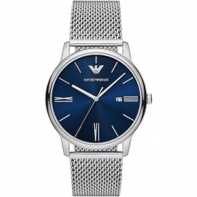 Emporio Armani men's watch steel and blue AR11571