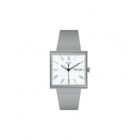 Swatch Bioceramic what if gray square watch - SO34M700