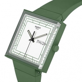 Swatch Bioceramic What If Green Square Green Uhr – SO34G700
