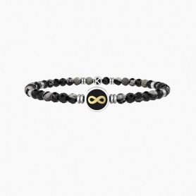 Kidult Symbols infinity black agate bracelet 732242