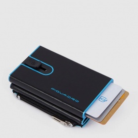 Compact wallet Piquadro Blue Square nero- PP5585B2BLR/N