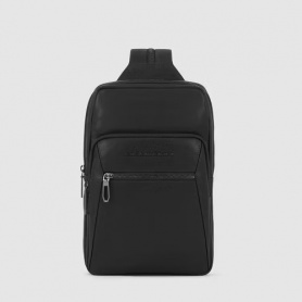 Shoulder bag in black Piquadro Rhino leather - CA6247W118/N