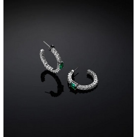 Chiara Ferragni Emerald green circle earrings J19AWJ14