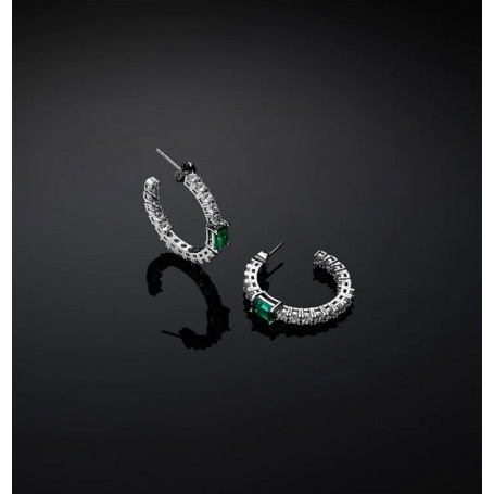 Chiara Ferragni Emerald green circle earrings J19AWJ14