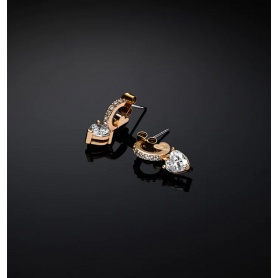 Chiara Ferragni First Love circle earrings and golden pendant J19AWJ10