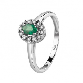 Bliss Regal Ring with Emerald and Diamonds - 20094850