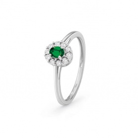 Bliss Regal Ring with Emerald and Diamonds - 20102580