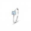 Bliss Stephanie ring in white gold with Aquamarine - 20093001